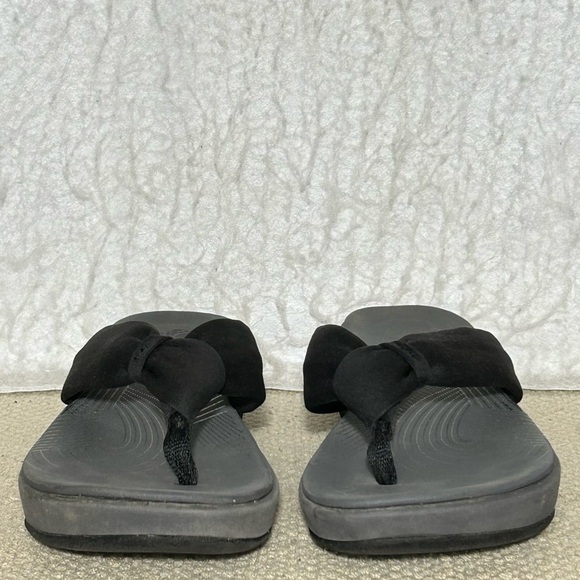Clarks Cloudsteppers Womens Black Arla Glison SlipOn Thong Platform Sandals SZ 7 - Picture 3 of 11